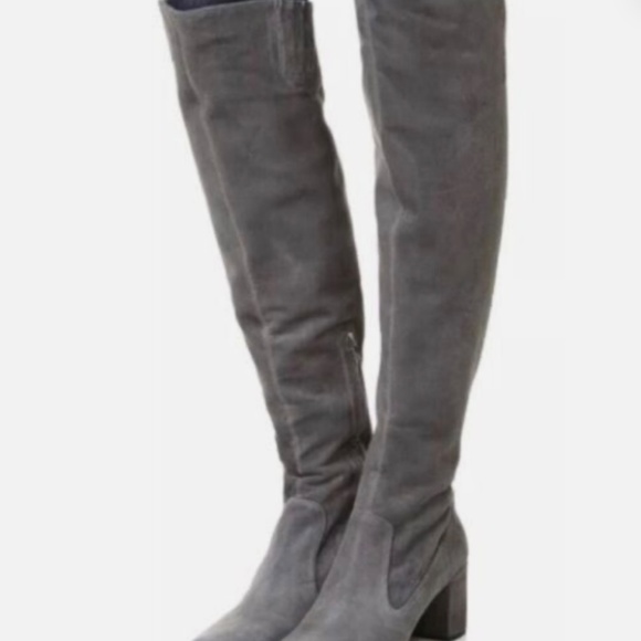 Vince, Blythe grey, Italian suede leather, Knee high Boots size Euro 38 (fit 7-8 - Picture 10 of 10